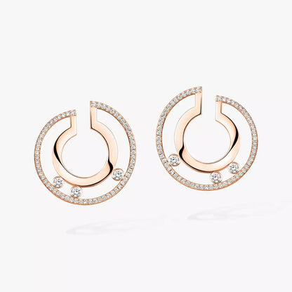 [Luxe Jewelry]Move Romane Small Diamond Hoop Earrings