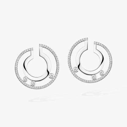 [Luxe Jewelry]Move Romane Small Diamond Hoop Earrings