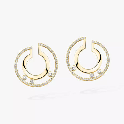 [Luxe Jewelry]Move Romane Small Diamond Hoop Earrings
