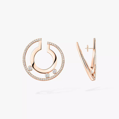 [Luxe Jewelry]Move Romane Small Diamond Hoop Earrings
