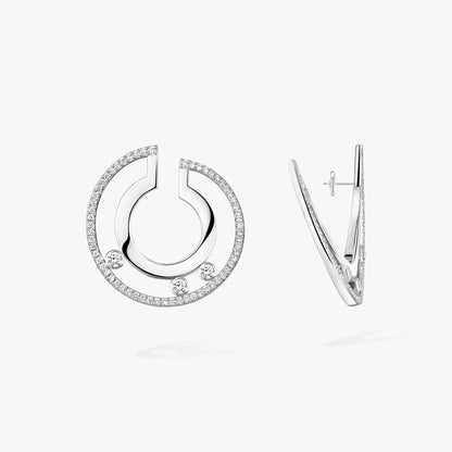 [Luxe Jewelry]Move Romane Small Diamond Hoop Earrings