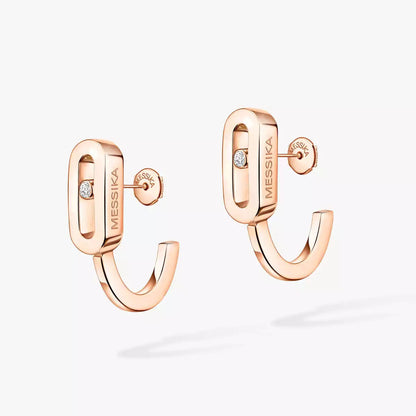 [Luxe Jewelry]Diamond Mini Hoop Earrings Move Classique