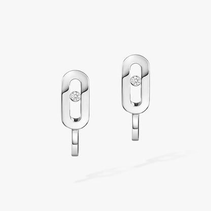 [Luxe Jewelry]Diamond Mini Hoop Earrings Move Classique