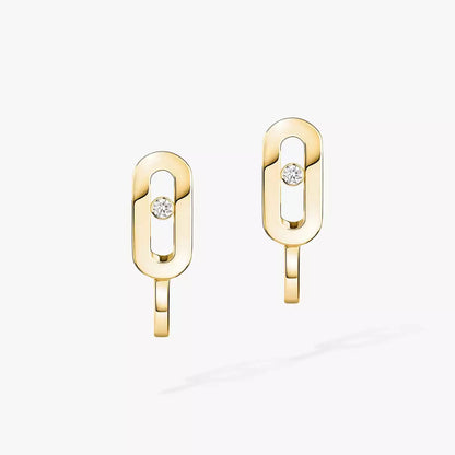 [Luxe Jewelry]Diamond Mini Hoop Earrings Move Classique