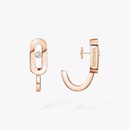 [Luxe Jewelry]Diamond Mini Hoop Earrings Move Classique