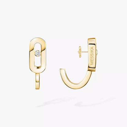 [Luxe Jewelry]Diamond Mini Hoop Earrings Move Classique