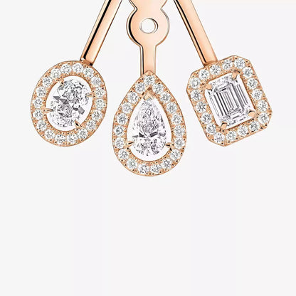[Luxe Jewelry] My Twin Trio  Diamond Earrings