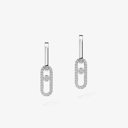 [Luxe Jewelry]Move Link Diamond Earrings