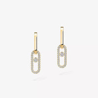 [Luxe Jewelry]Move Link Diamond Earrings