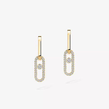 [Luxe Jewelry]Move Link Diamond Earrings