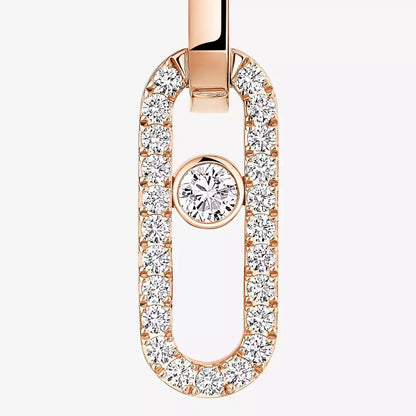 [Luxe Jewelry]Move Link Diamond Earrings