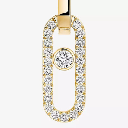 [Luxe Jewelry]Move Link Diamond Earrings