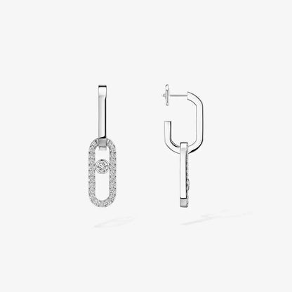 [Luxe Jewelry]Move Link Diamond Earrings
