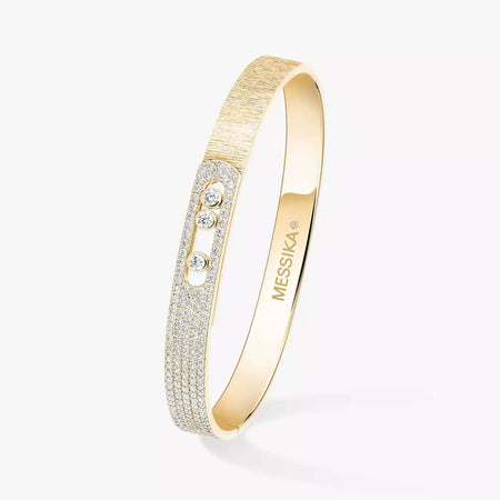 [Luxe Jewelry]Move Noa Ciselé half pavé bangle