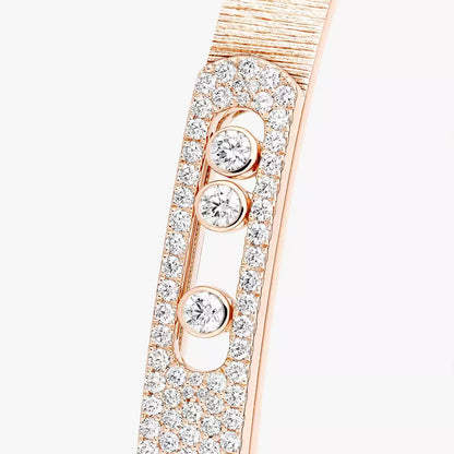 [Luxe Jewelry]Move Noa Ciselé half pavé bangle