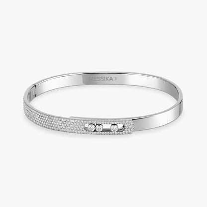 [Luxe Jewelry]Move Noa Rose Gold Pavé Diamond Bangle Bracelet