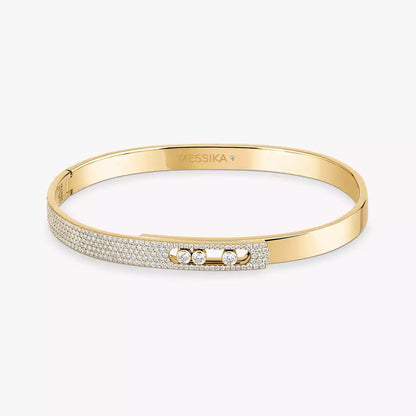 [Luxe Jewelry]Move Noa Rose Gold Pavé Diamond Bangle Bracelet