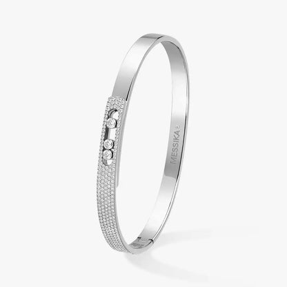 [Luxe Jewelry]Move Noa Rose Gold Pavé Diamond Bangle Bracelet