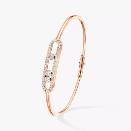 [Luxe Jewelry]Move Pavé Diamond Bangle Bracelet M