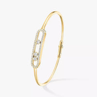 [Luxe Jewelry]Move Pavé Diamond Bangle Bracelet M