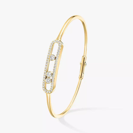 [Luxe Jewelry]Move Pavé Diamond Bangle Bracelet M