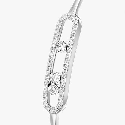 [Luxe Jewelry]Move Pavé Diamond Bangle Bracelet M