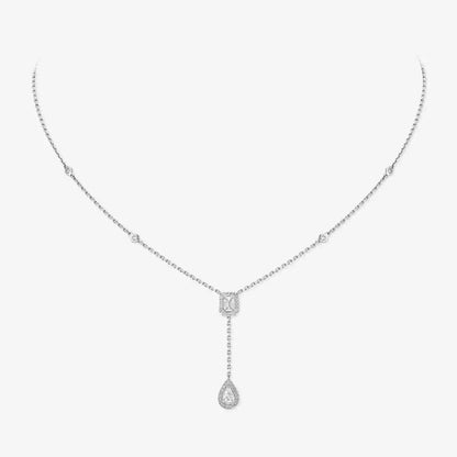 [Luxe Jewelry]Gold Diamond Tie Necklace