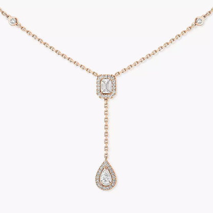 [Luxe Jewelry]Gold Diamond Tie Necklace
