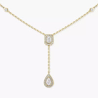 [Luxe Jewelry]Gold Diamond Tie Necklace
