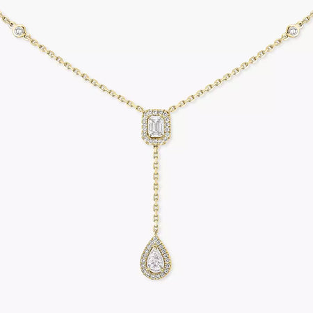 [Luxe Jewelry]Gold Diamond Tie Necklace