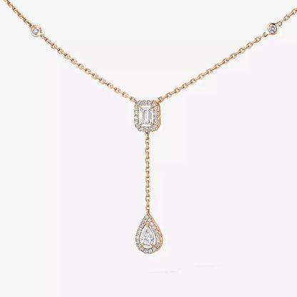 [Luxe Jewelry]Gold Diamond Tie Necklace