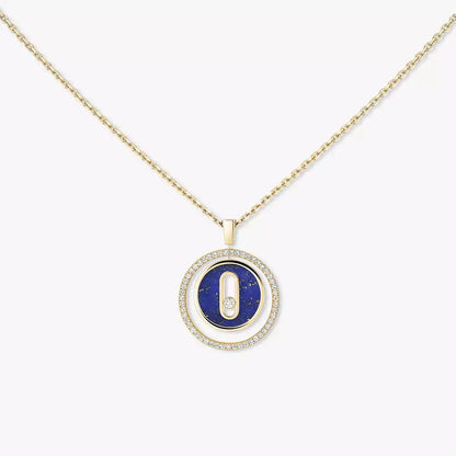 [Luxe Jewelry]Lucky Move Diamond Necklace in Rose Gold and White Mother-of-Pearl