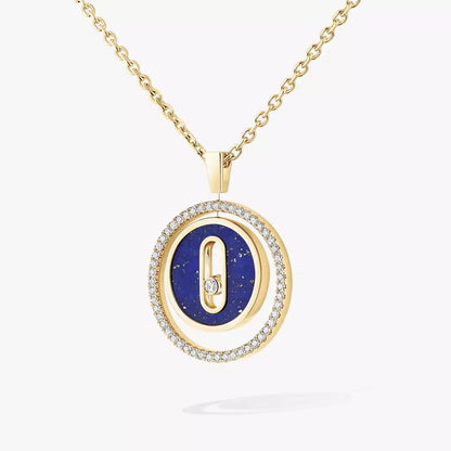 [Luxe Jewelry]Lucky Move Diamond Necklace in Rose Gold and White Mother-of-Pearl
