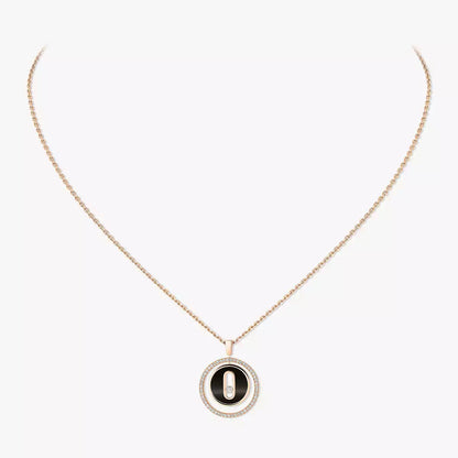 [Luxe Jewelry]Lucky Move Diamond Necklace in Rose Gold and White Mother-of-Pearl