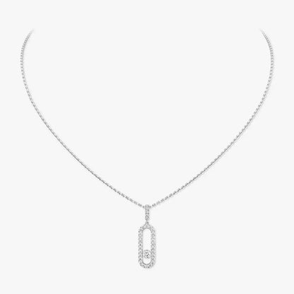 [Luxe Jewelry]Move Uno Diamond Necklace in Rose Gold