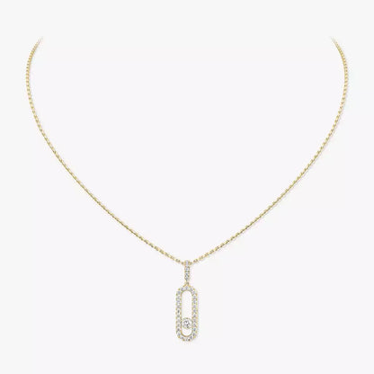 [Luxe Jewelry]Move Uno Diamond Necklace in Rose Gold