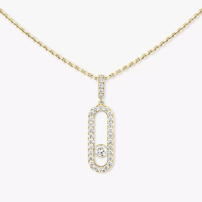 [Luxe Jewelry]Move Uno Diamond Necklace in Rose Gold