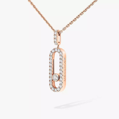 [Luxe Jewelry]Move Uno Diamond Necklace in Rose Gold