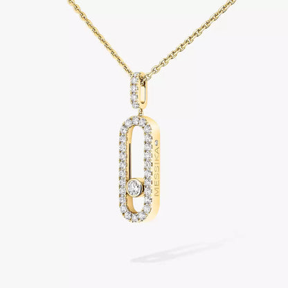 [Luxe Jewelry]Move Uno Diamond Necklace in Rose Gold