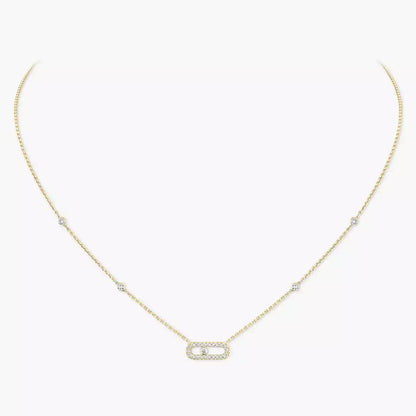 [Luxe Jewelry]Diamond Necklace Move Uno