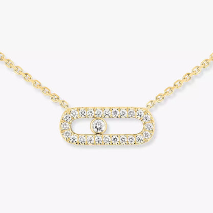 [Luxe Jewelry]Diamond Necklace Move Uno