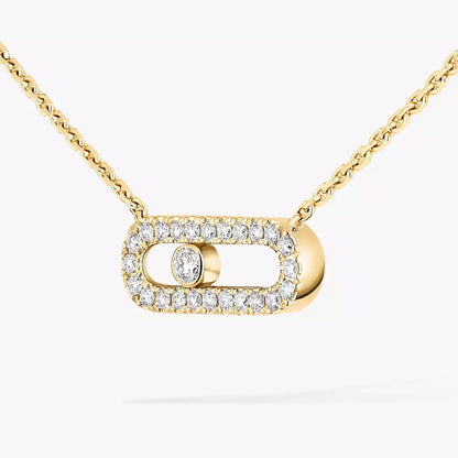 [Luxe Jewelry]Diamond Necklace Move Uno