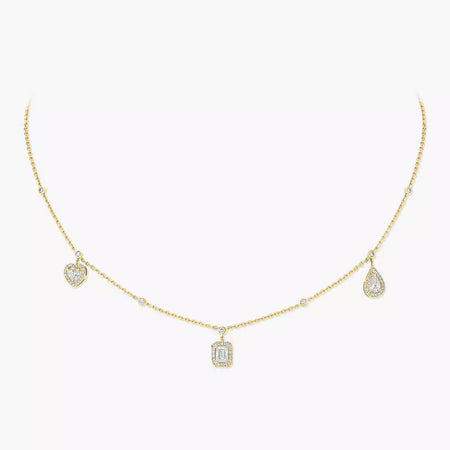 [Luxe Jewelry]My Twin Diamond Necklace in Silver