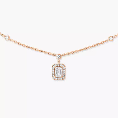 [Luxe Jewelry]My Twin Diamond Necklace in Silver