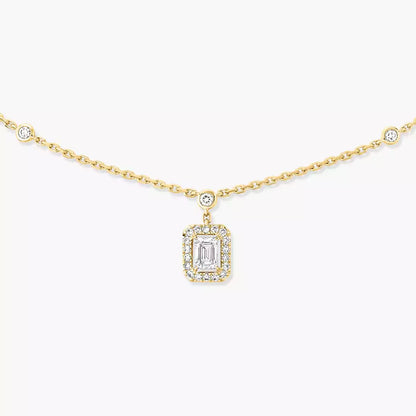 [Luxe Jewelry]My Twin Diamond Necklace in Silver