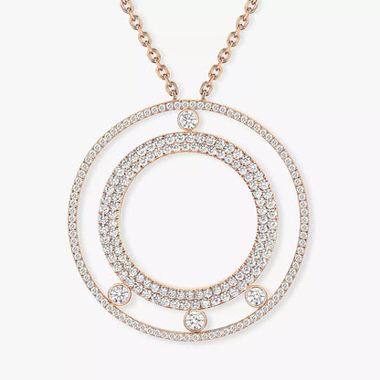 [Luxe Jewelry]Move Romane Long Pave_-Set Diamond Necklace