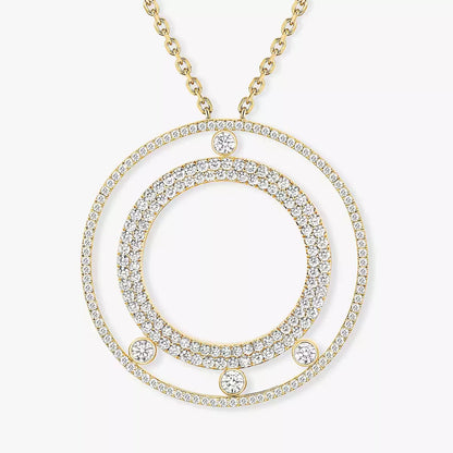 [Luxe Jewelry]Move Romane Long Pave_-Set Diamond Necklace