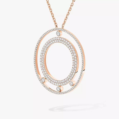 [Luxe Jewelry]Move Romane Long Pave_-Set Diamond Necklace