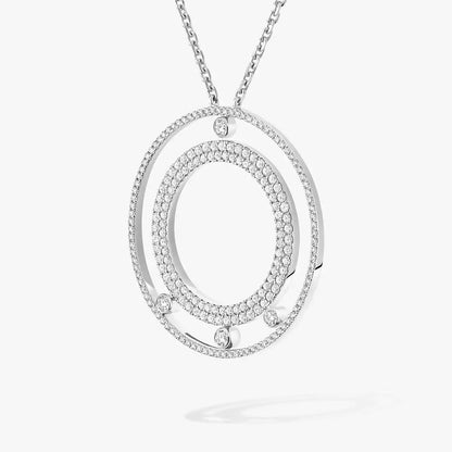 [Luxe Jewelry]Move Romane Long Pave_-Set Diamond Necklace