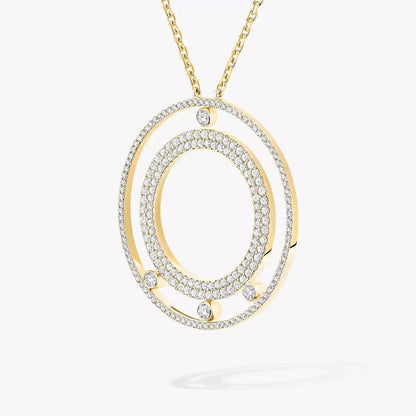 [Luxe Jewelry]Move Romane Long Pave_-Set Diamond Necklace